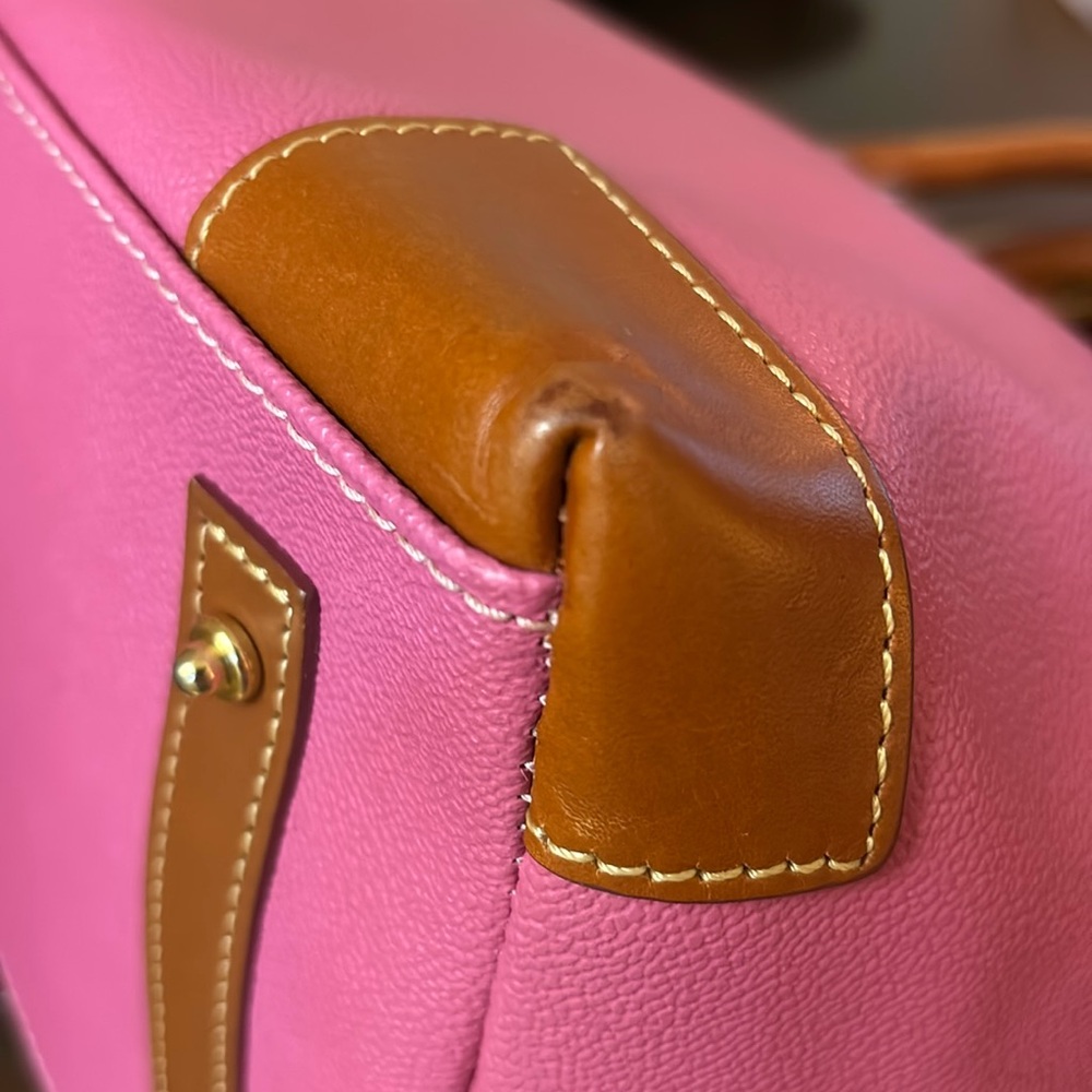 Dooney & Bourke Pink and Tan Satchel - Picture 9 of 16